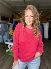 Load image into Gallery viewer, Red Washed Long Sleeve Tee
