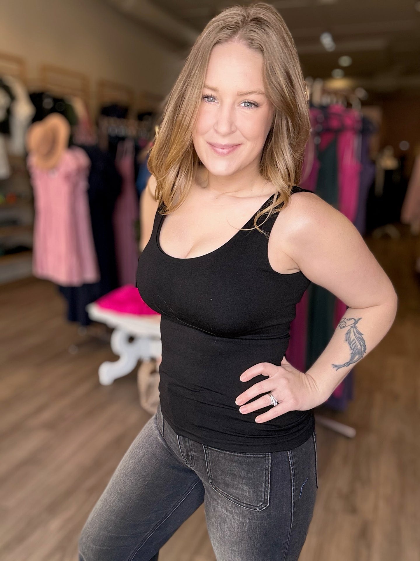 Black Seamless Tank