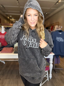 Heather Series Jesus & Jail Black Hoodie