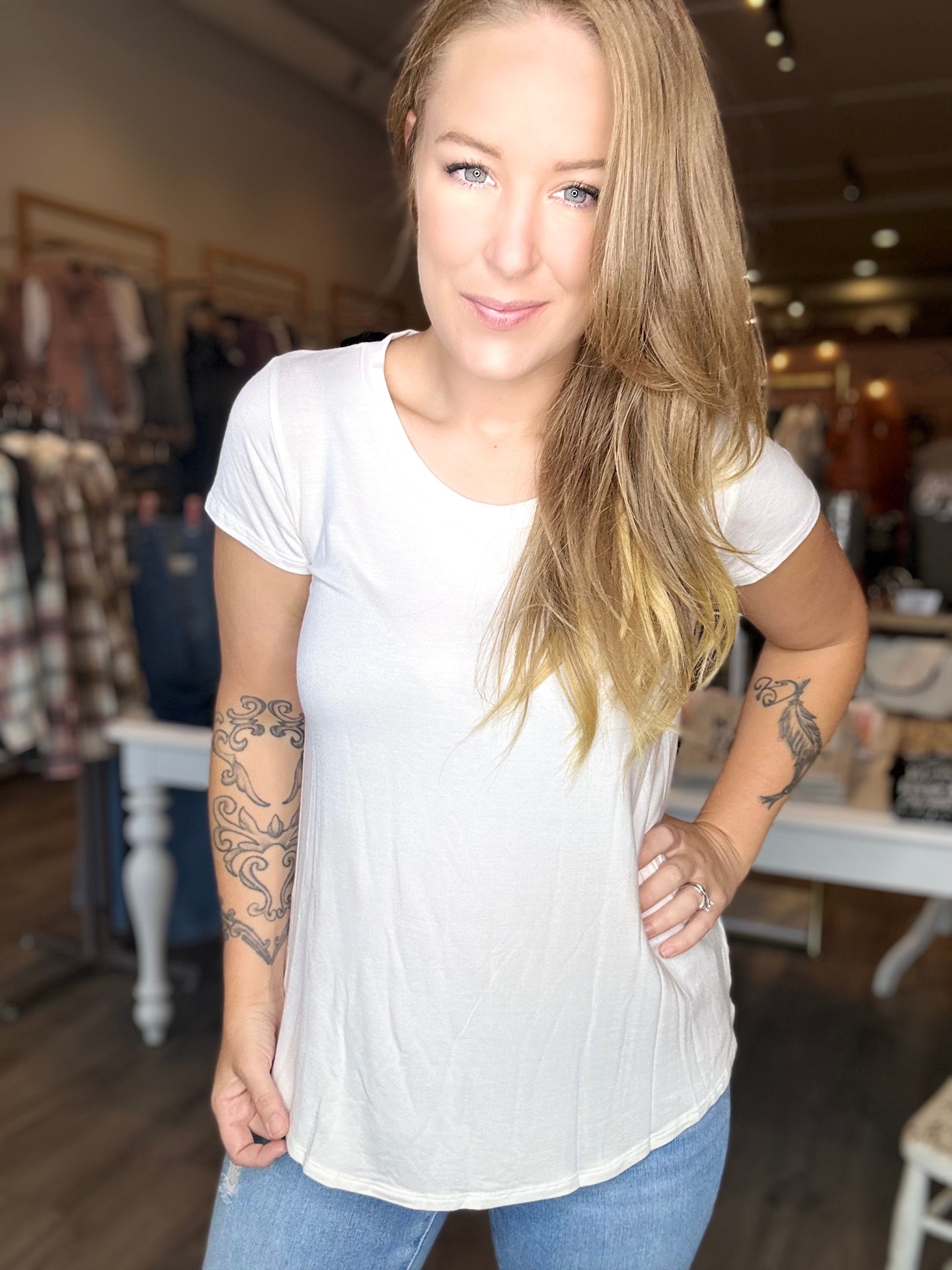 Ivory Perfect Short Sleeve Tee