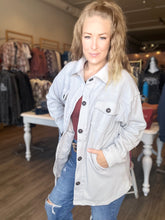 Load image into Gallery viewer, Grey Oversized Fleece Shacket