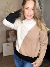 Load image into Gallery viewer, Taupe Color Block Sweater