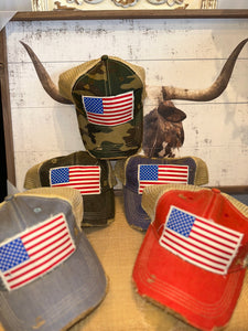 US Flag Mesh Caps