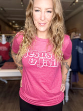 Load image into Gallery viewer, Heather Series Jesus &amp; Jail Raspberry