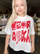 Load image into Gallery viewer, White State Football Crop Graphic Tee