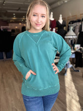 Load image into Gallery viewer, Teal Pocket Pullover