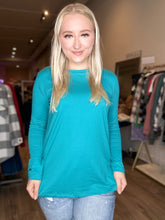 Load image into Gallery viewer, Teal Microfiber Long Sleeve
