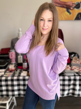 Load image into Gallery viewer, Lotus V-Neck Long Sleeve Top