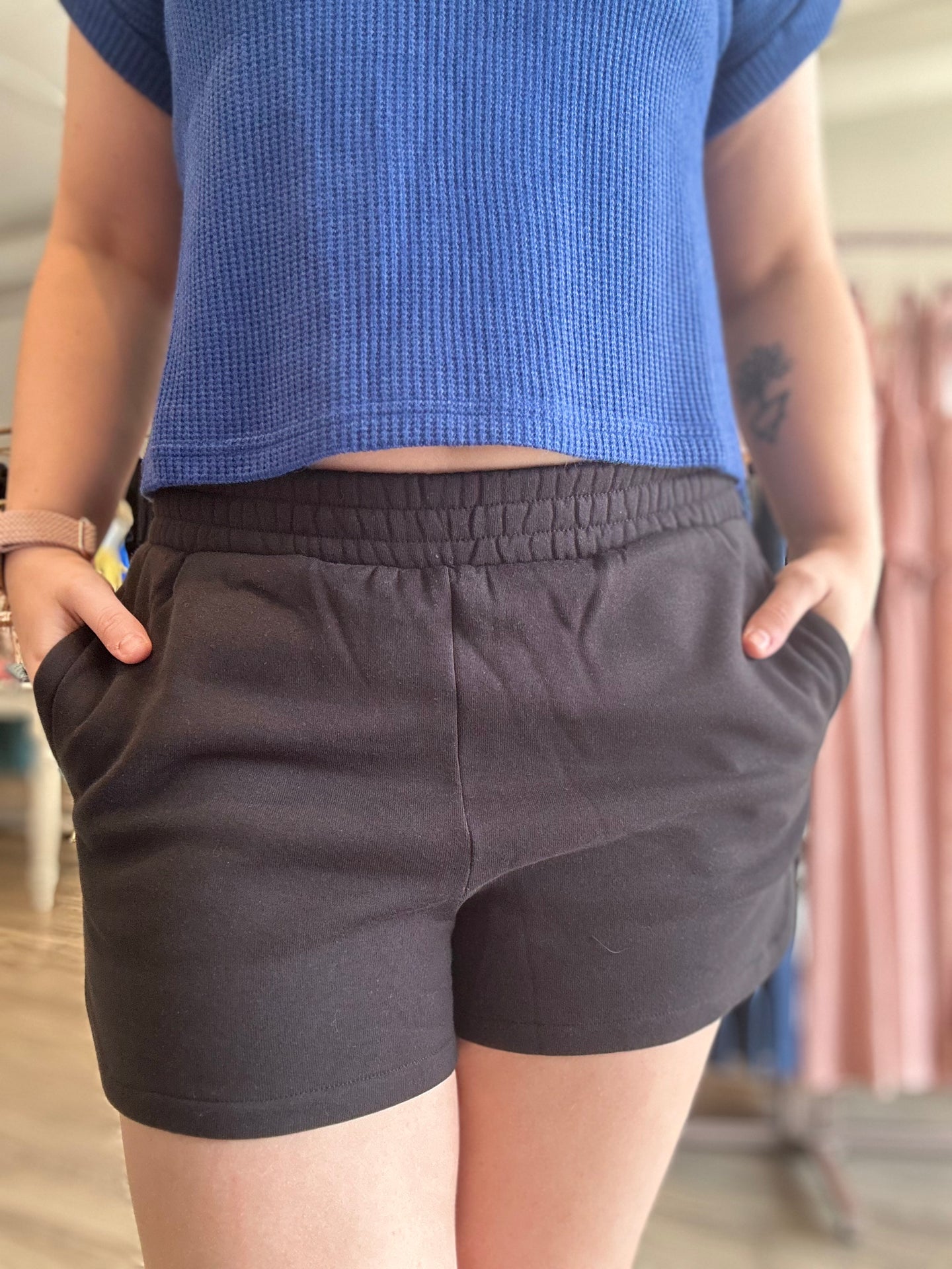 Black Fleece Shorts