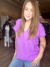 Load image into Gallery viewer, Lilac Short Sleeve Dolman Top