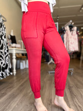 Load image into Gallery viewer, Red Pocketed Joggers