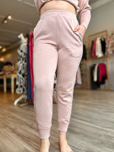 Load image into Gallery viewer, Rose Contrast Seam Joggers