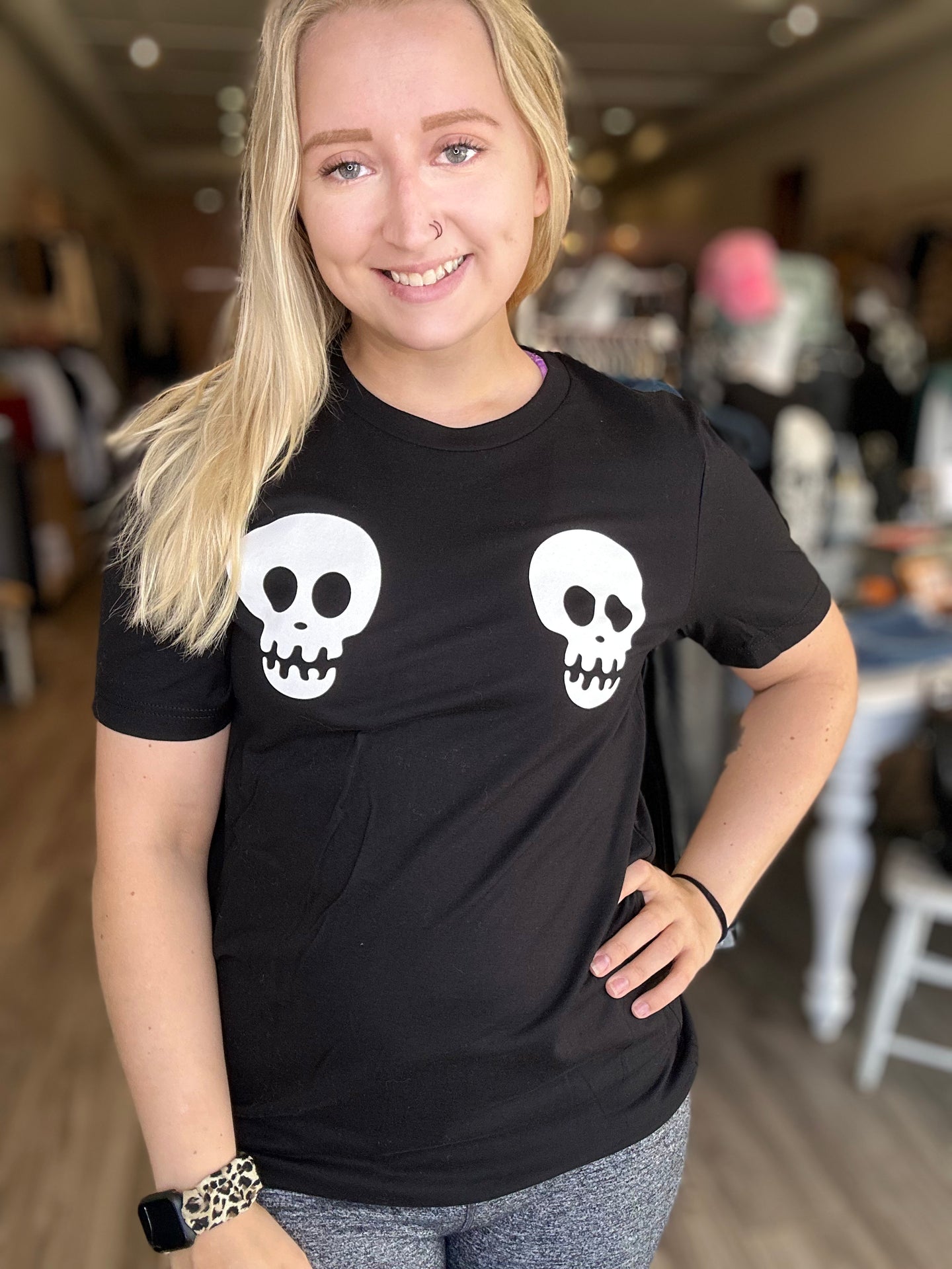 Twin Skulls Graphic Tee