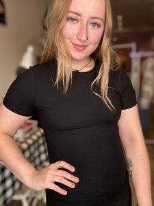 Black Essential Short Sleeve top
