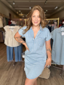Denim Chambray Shirt Dress