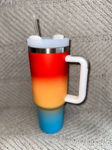 Red Blue Ombre 40 oz Tumbler