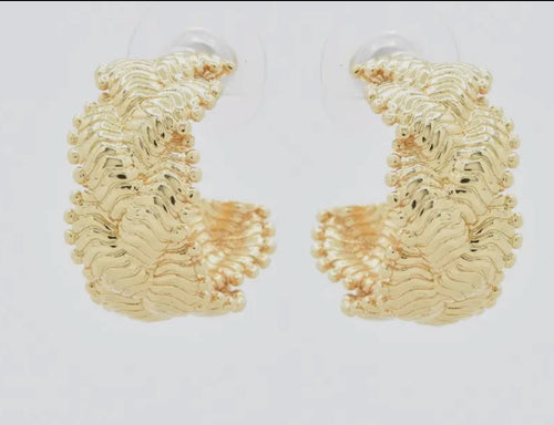 Textured Braided Hoop Earring