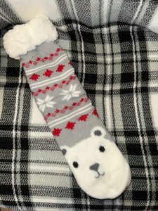 Polar Bear Sherpa Lined Socks