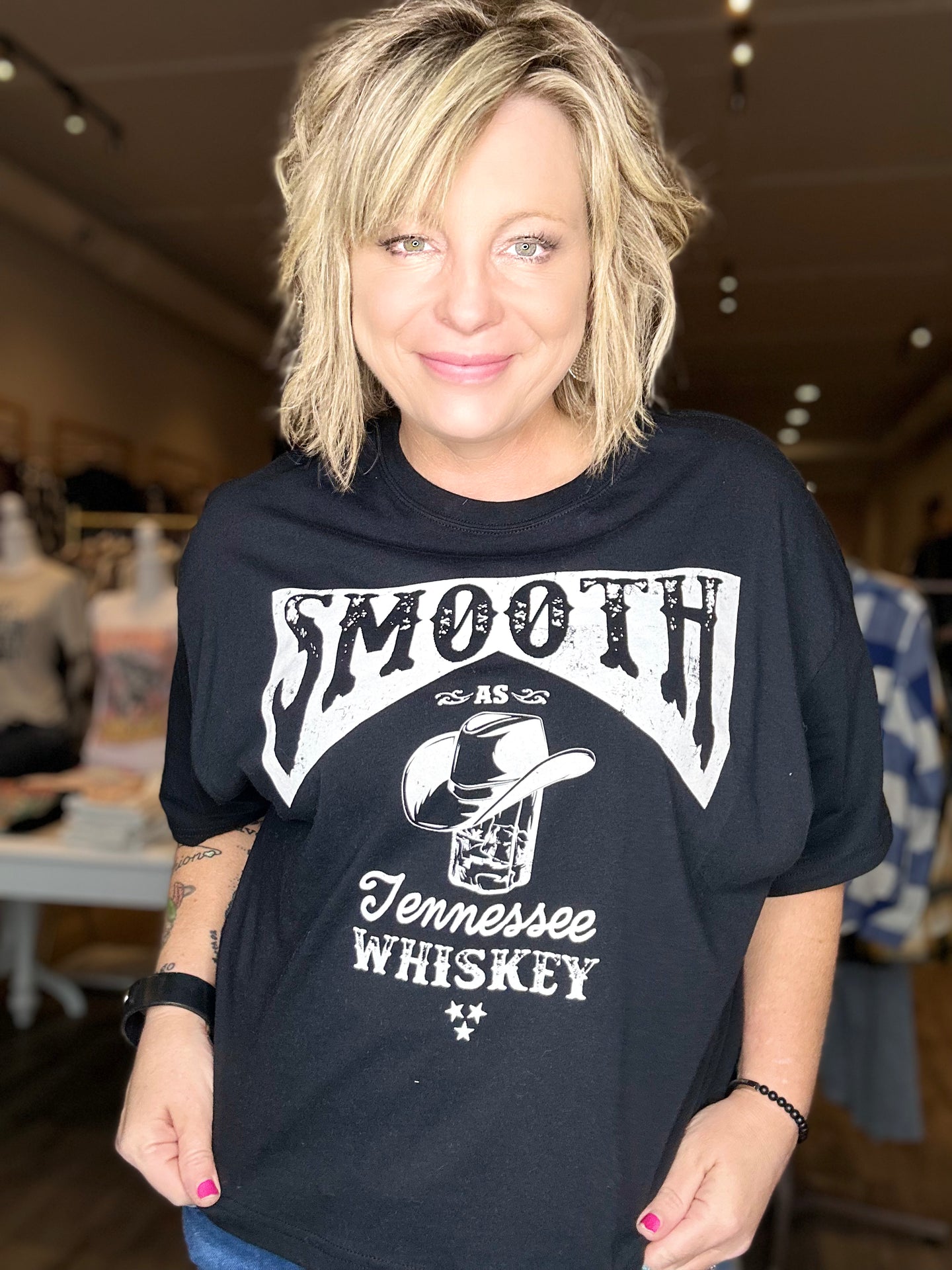 Smooth Whiskey Crop Graphic Tee