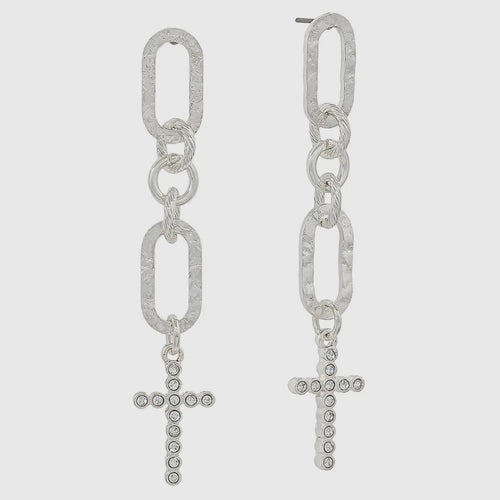 Silver Rhinestone Cross 2