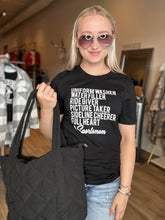 Load image into Gallery viewer, Sports Mom Black Graphic Tee
