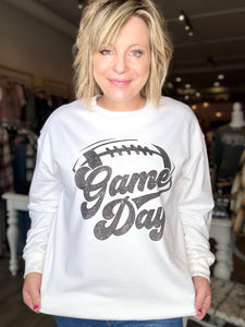 White Game Day Sweatshirt