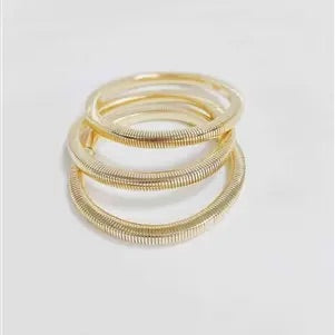 Gold Stretch Bracelets Set