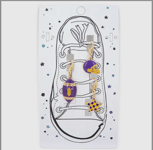 Gameday Charms Purple & Yellow