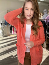 Load image into Gallery viewer, Coral Sheer Pocket Cardigan