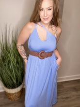 Load image into Gallery viewer, Light Blue Pocketed Maxi Dress