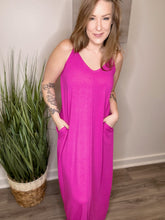 Load image into Gallery viewer, Hot Pink Pocketed Maxi Dress