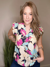Load image into Gallery viewer, Cap Sleeve Printed Blossom Top