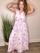 Load image into Gallery viewer, Lavender Floral Maxi Dress