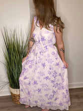 Load image into Gallery viewer, Lavender Floral Maxi Dress