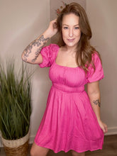 Load image into Gallery viewer, Pink Bodice Off Shoulder Dress