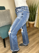 Load image into Gallery viewer, Risen Distressed Ankle Flare Jeans