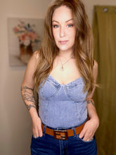 Load image into Gallery viewer, Denim Bustier BodySuit