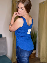 Load image into Gallery viewer, Blue Burn Out Tank Top