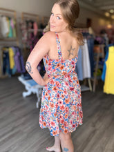 Load image into Gallery viewer, Multi Floral Square Neck Dress