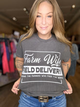 Load image into Gallery viewer, Charcoal Field Delivery Graphic Tee