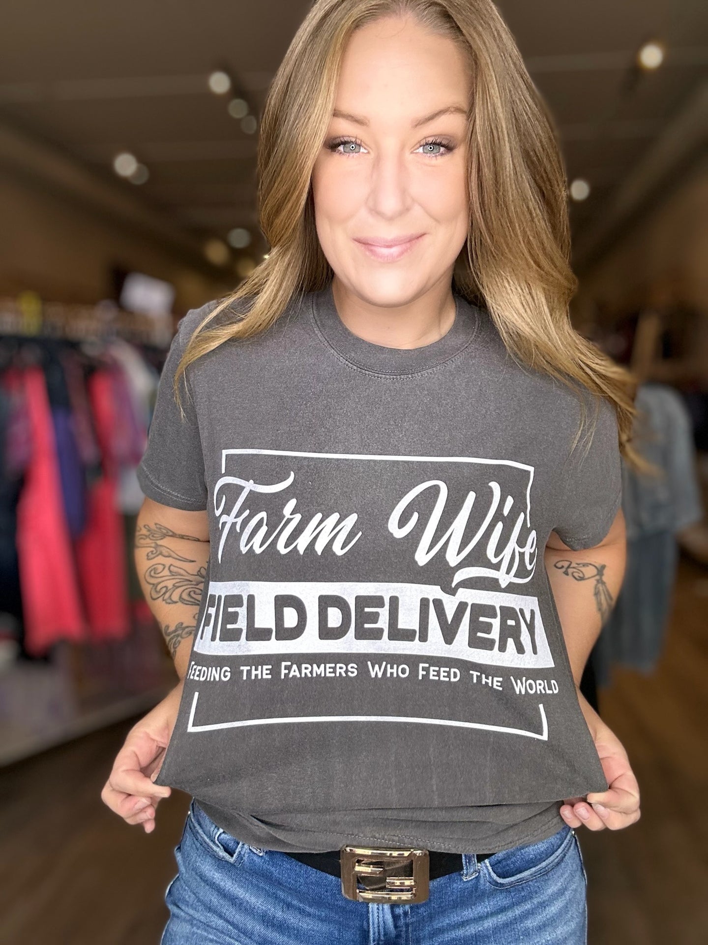 Charcoal Field Delivery Graphic Tee