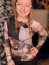 Load image into Gallery viewer, Black Multi Floral Sheer Top