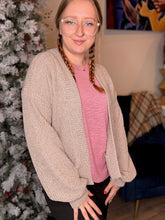 Load image into Gallery viewer, Oatmeal Open Front Cardigan