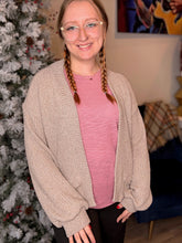 Load image into Gallery viewer, Oatmeal Open Front Cardigan