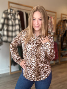 Wild Thing Printed Button Up Top