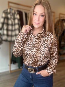 Wild Thing Printed Button Up Top