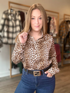 Wild Thing Printed Button Up Top