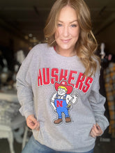 Load image into Gallery viewer, Nebraska Mascot Gray Sweatshirt
