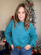 Load image into Gallery viewer, Teal Raglan Sweater