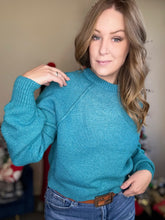 Load image into Gallery viewer, Teal Raglan Sweater